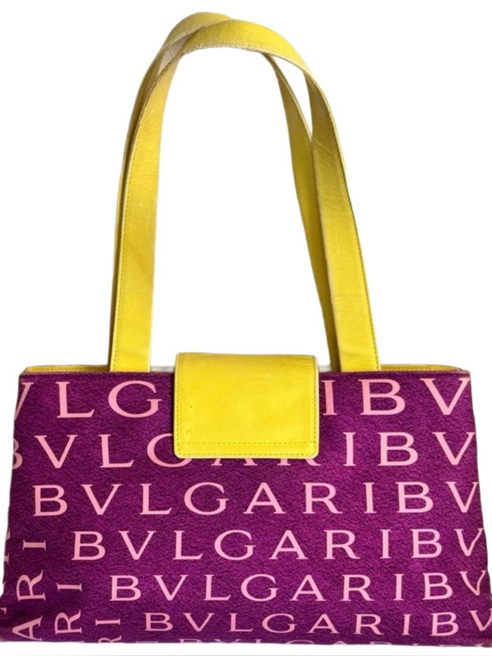 Authentic Bvlgari Logomania Purple and Yellow Handbag in great condition ￼💜 - Picture 2 of 14